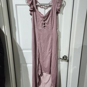 Joyfolie Blush Eyelet Dress